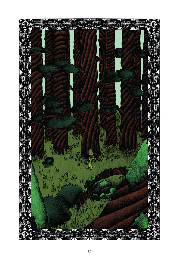Forest illustration by Hugo Pouca Roupa da Silva for The Journey, co-edited with Liliana Gaito