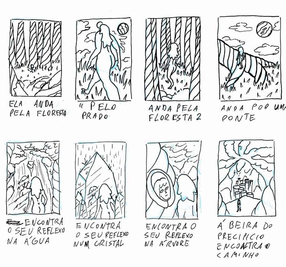 The Journey: Drawing and composition studies.